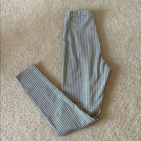 Express Tricot Pants - VTG Green & White Check Express Tricot Legging M